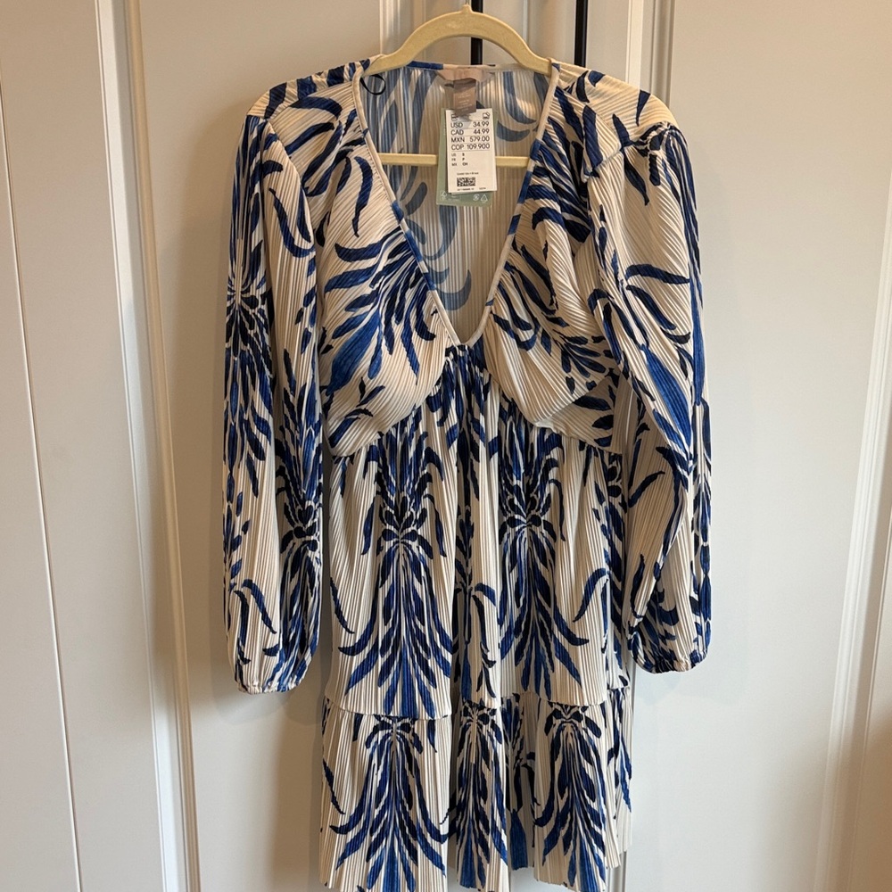 H&M Dress with Blue Floral Print